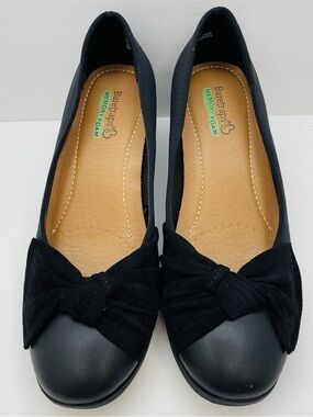 New BareTraps Lexia Black Bow Ballet Flats